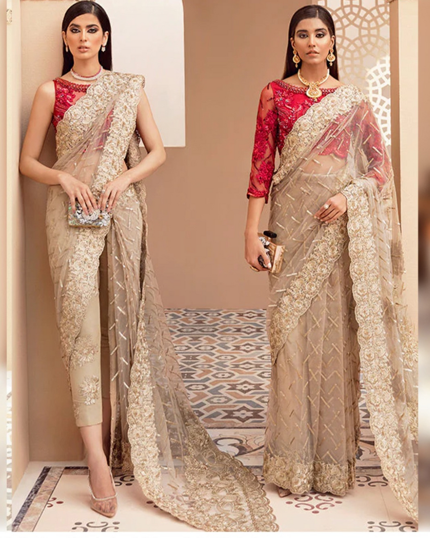 Imrozia Brides Formal Wedding Unstitched 3Pc Suit IB-14 Sheen Ardour