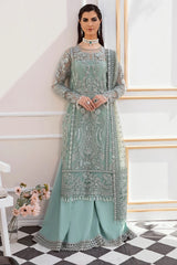 Imrozia Mint Formal Collection Net Gharara Replica